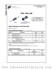FDH600 datasheet pdf National Semiconductor