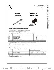 PN100 datasheet pdf National Semiconductor