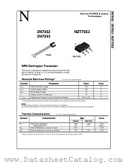 2N7052 datasheet pdf National Semiconductor