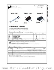 PZTA28 datasheet pdf National Semiconductor