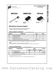 PZTA06 datasheet pdf National Semiconductor