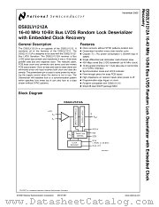 DS92LV1212A datasheet pdf National Semiconductor