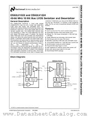DS92LV1224 datasheet pdf National Semiconductor