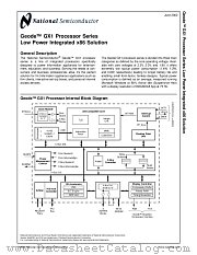 GX1 datasheet pdf National Semiconductor