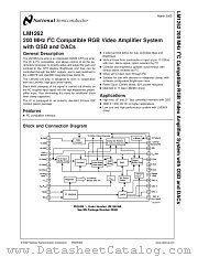 LM1262 datasheet pdf National Semiconductor