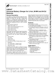 LM3647 datasheet pdf National Semiconductor