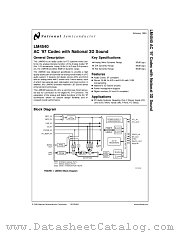 LM4540 datasheet pdf National Semiconductor