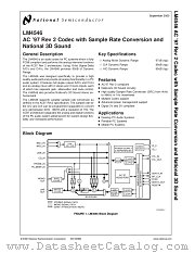 LM4546 datasheet pdf National Semiconductor
