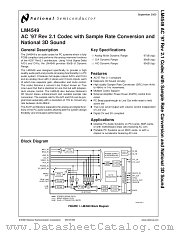 LM4549 datasheet pdf National Semiconductor