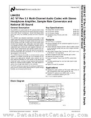 LM4550 datasheet pdf National Semiconductor