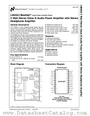 LM4663 datasheet pdf National Semiconductor