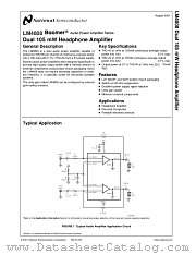 LM4808 datasheet pdf National Semiconductor