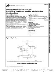 LM4809 datasheet pdf National Semiconductor