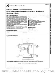 LM4810 datasheet pdf National Semiconductor