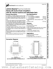 LM4835 datasheet pdf National Semiconductor
