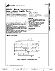 LM4851 datasheet pdf National Semiconductor