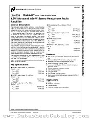 LM4854 datasheet pdf National Semiconductor