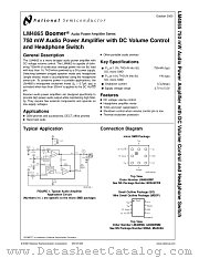 LM4865 datasheet pdf National Semiconductor