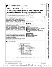LM4867 datasheet pdf National Semiconductor