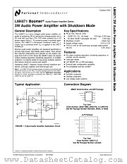 LM4871 datasheet pdf National Semiconductor