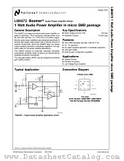 LM4872 datasheet pdf National Semiconductor
