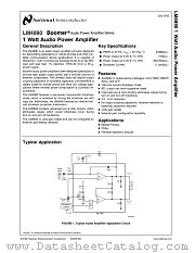 LM4890 datasheet pdf National Semiconductor