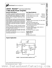 LM4891 datasheet pdf National Semiconductor