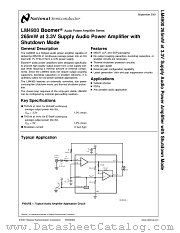 LM4900 datasheet pdf National Semiconductor