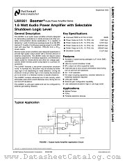 LM4901 datasheet pdf National Semiconductor