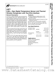 LM77 datasheet pdf National Semiconductor