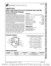 LM8272 datasheet pdf National Semiconductor