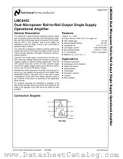 LMC6442 datasheet pdf National Semiconductor