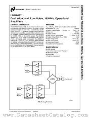 LMH6622 datasheet pdf National Semiconductor