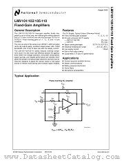 LMV110 datasheet pdf National Semiconductor