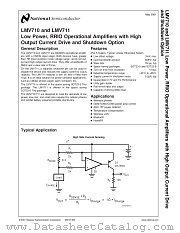 LMV710 datasheet pdf National Semiconductor