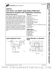 LMV712 datasheet pdf National Semiconductor