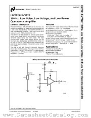 LMV721 datasheet pdf National Semiconductor