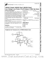 LMV821 datasheet pdf National Semiconductor