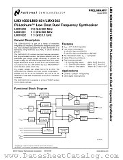 LMX1600 datasheet pdf National Semiconductor