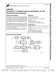 LMX2323 datasheet pdf National Semiconductor