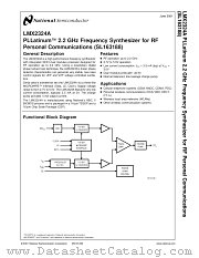 LMX2324A datasheet pdf National Semiconductor