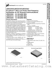 LMX2330U datasheet pdf National Semiconductor