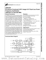 LMX2354 datasheet pdf National Semiconductor