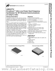 LMX2377U datasheet pdf National Semiconductor
