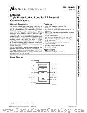 LMX3305 datasheet pdf National Semiconductor