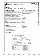 LMX5001 datasheet pdf National Semiconductor