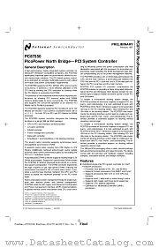 PC87550 datasheet pdf National Semiconductor