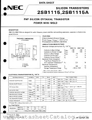 2SB1115A datasheet pdf NEC
