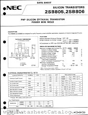 2SB806 datasheet pdf NEC