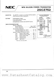 2SC2752 datasheet pdf NEC